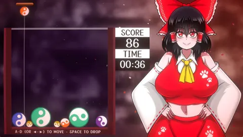 Hakurei Reimu Strip Game screenshot 1