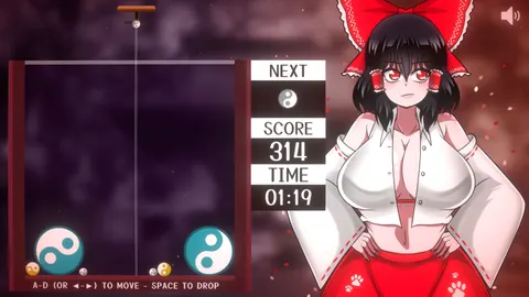 Hakurei Reimu Strip Game screenshot 3
